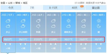 山东聊城一周天气预报（山东聊城天气预报一周天气）