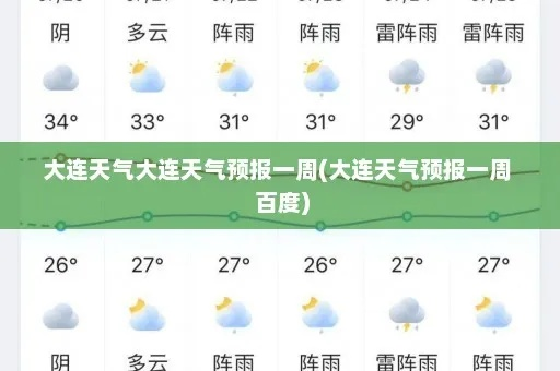 大连天气预报一周7天（大连天气预报一周7天查询结果是什么时候）